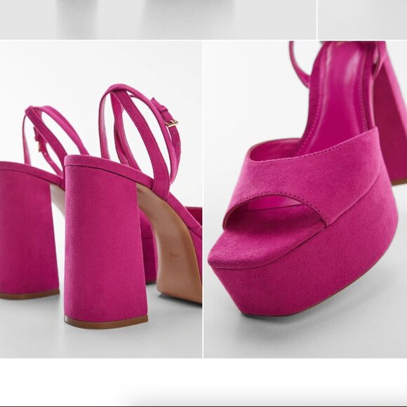 MANGO Platform ankle-cuff sandals Size 6 NEW WITH TAG! - Picture 5 of 10
